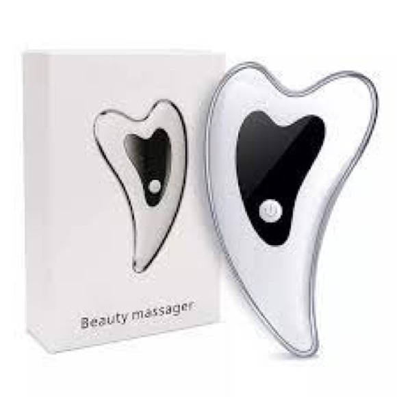 Amazon Other - Beauty Messager Led Beam Gua Sha White and Black Heat shaped